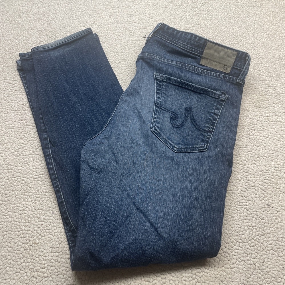 AG Jeans Mens 38x34 Blue The Graduate Tailored Leg Dark Wash Denim Pants
